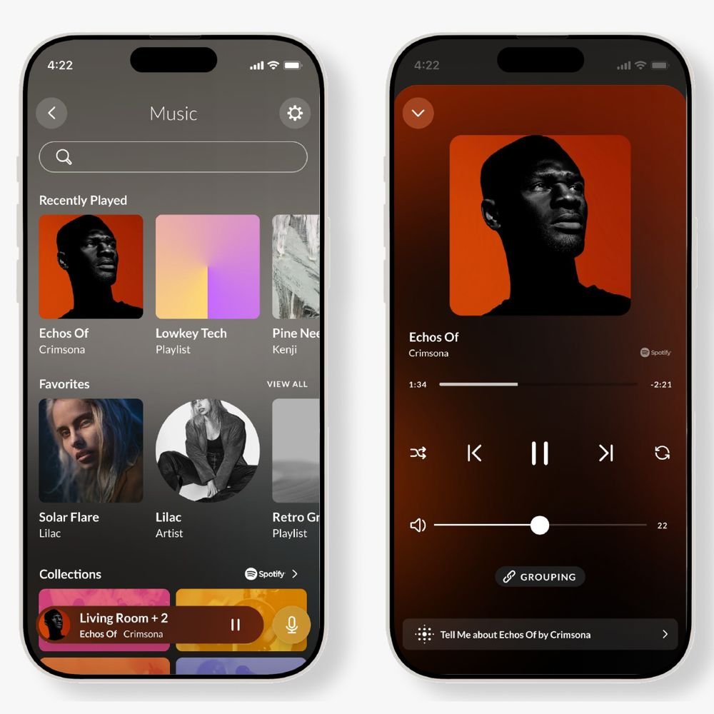 Josh app music controls